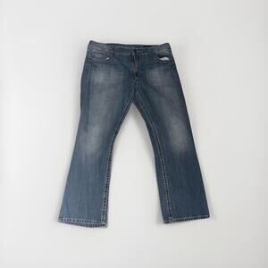 Wrangler Rock 47 Jeans Mens 40x32 Boot Cut Blue Cowboy Western